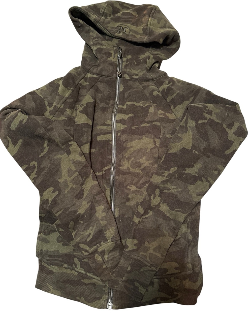 Lululemon Scuba Full-Zip Hoodie Green Camo Incognito Multi Size 4